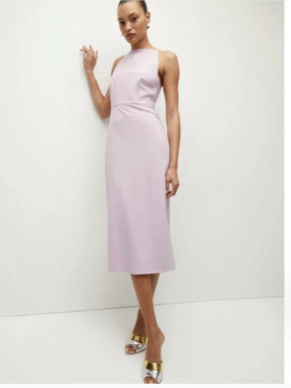 NEW Veronica Beard Reese Chain-Link Sheath Midi Dress Lilac Purple Sz 2